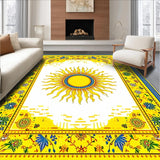 Ultra Soft Area Rug, Non Slip, Stain Resistant, Washable Area Rugs for Living Room, Bedroom, Playful Multi-Hued Swirl Aesthetic(Yellow)