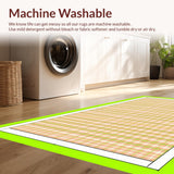 Ultra Soft Area Rug, Non Slip, Stain Resistant, Washable Area Rugs for Living Room, Bedroom, Playful Pastel Diamond Design(Orange)