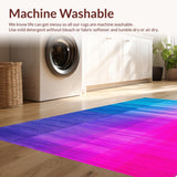 Ultra Soft Area Rug, Non Slip, Stain Resistant, Washable Area Rugs for Living Room, Bedroom, Vibrant Whimsical Tie-Dye Style(Blue)