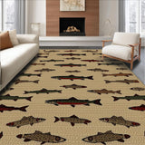 Ultra Soft Area Rug, Non Slip, Stain Resistant, Washable Area Rugs for Living Room, Bedroom, Cozy Nature-Themed Braided Style(Beige)