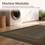 Ultra Soft Area Rug, Non Slip, Stain Resistant, Washable Area Rugs for Living Room, Bedroom, Stylish Cozy Farmhouse Motif(Gray)