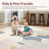 Ultra Soft Area Rug, Non Slip, Stain Resistant, Washable Area Rugs for Living Room, Bedroom, Beige Abstract Animal Design Area(Beige)