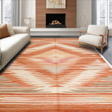 Ultra Soft Area Rug, Non Slip, Stain Resistant, Washable Area Rugs for Living Room, Bedroom, Luxurious Soft Burnt Orange Area Rug Bedroom(Orange)