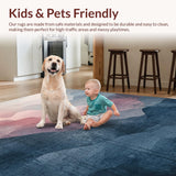 Ultra Soft Area Rug, Non Slip, Stain Resistant, Washable Area Rugs for Living Room, Bedroom, Luxe Washable Non-Shedding Eco-Friendly Ultra-Soft Modern Home Accent(Gray)