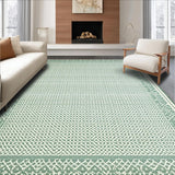 Ultra Soft Area Rug, Non Slip, Stain Resistant, Washable Area Rugs for Living Room, Bedroom, Chic Symmetrical Patterned Decor(Gray)