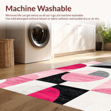 Trendy Wavy Modern Motif Fusion(Pink)