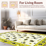 Ultra Soft Area Rug, Non Slip, Stain Resistant, Washable Area Rugs for Living Room, Bedroom, Plush Shaggy Soft Appeal(Yellow)
