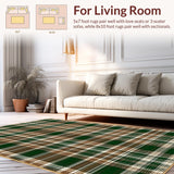 Ultra Soft Area Rug, Non Slip, Stain Resistant, Washable Area Rugs for Living Room, Bedroom, Charming Cabin Pine Tree Design(Brown)