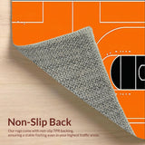 Ultra Soft Area Rug, Non Slip, Stain Resistant, Washable Area Rugs for Living Room, Bedroom, Striking Orange Sports Visual Appeal(Orange)