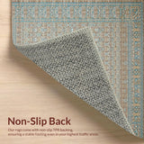 Transitional Blue Medallion Design(Beige)