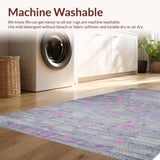 Ultra Soft Area Rug, Non Slip, Stain Resistant, Washable Area Rugs for Living Room, Bedroom, Contemporary Abstract Space Theme(Gray)