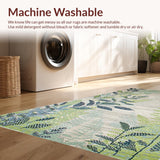 Ultra Soft Area Rug, Non Slip, Stain Resistant, Washable Area Rugs for Living Room, Bedroom, Minimalist Floral Pattern Inspiration(Gray)