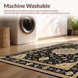 Elegant Floral Octagonal Motif(Black)