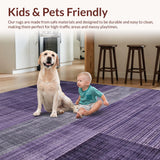 Ultra Soft Area Rug, Non Slip, Stain Resistant, Washable Area Rugs for Living Room, Bedroom, Chic Minimalist Solid Purple(Purple)