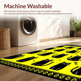 Stylish Modern Black Cat Artwork(Yellow)