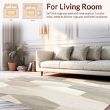 Ultra Soft Area Rug, Non Slip, Stain Resistant, Washable Area Rugs for Living Room, Bedroom, Contemporary Handcrafted Area with Interlocking Hexagon(Beige)