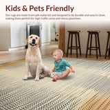 Ultra Soft Area Rug, Non Slip, Stain Resistant, Washable Area Rugs for Living Room, Bedroom, Stylish Neutral Palette Animal Design(Beige)