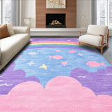 Delightful Plush Colorful Waves(Purple)