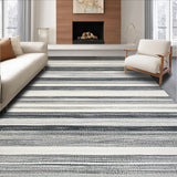 Ultra Soft Area Rug, Non Slip, Stain Resistant, Washable Area Rugs for Living Room, Bedroom, Modern Boho Stripe Rug: Indoor/Outdoor Design(Gray)