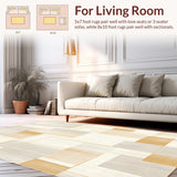 Ultra Soft Area Rug, Non Slip, Stain Resistant, Washable Area Rugs for Living Room, Bedroom, Beige for(Beige)
