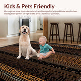 Ultra Soft Area Rug, Non Slip, Stain Resistant, Washable Area Rugs for Living Room, Bedroom, Chic Luxe Safari Aesthetic(Black)