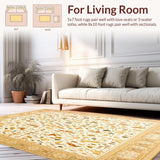 Ultra Soft Area Rug, Non Slip, Stain Resistant, Washable Area Rugs for Living Room, Bedroom, Beige Woven Non Slip Kitchen(Beige)