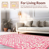 Contemporary Lattice Design with Hues(Pink)