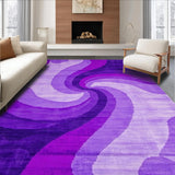 Ultra Soft Area Rug, Non Slip, Stain Resistant, Washable Area Rugs for Living Room, Bedroom, Charming Fuzzy Ethereal Waves(Purple)
