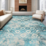 Elegant Vintage Geometric Textures(Blue)