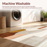 Ultra Soft Area Rug, Non Slip, Stain Resistant, Washable Area Rugs for Living Room, Bedroom, Waterproof RV Mat Camping Brown & Beige Abstract Design(Beige)