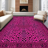 Ultra Soft Area Rug, Non Slip, Stain Resistant, Washable Area Rugs for Living Room, Bedroom, Contemporary Pink Safari Pattern Mix(Pink)