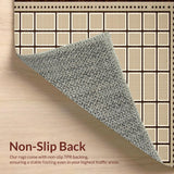 Ultra Soft Area Rug, Non Slip, Stain Resistant, Washable Area Rugs for Living Room, Bedroom, Chic Modern Checkered Aesthetic(Beige)
