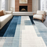 Ultra Soft Area Rug, Non Slip, Stain Resistant, Washable Area Rugs for Living Room, Bedroom, Modern Ombre Stripe Patterned Carpet(Blue)