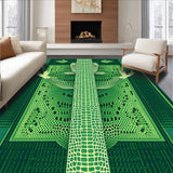 Ultra Soft Area Rug, Non Slip, Stain Resistant, Washable Area Rugs for Living Room, Bedroom, Charming Animal Green Fantasy Theme(Green)