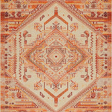 Ultra Soft Area Rug, Non Slip, Stain Resistant, Washable Area Rugs for Living Room, Bedroom, Artful Tiled Rustic Visuals(Orange)
