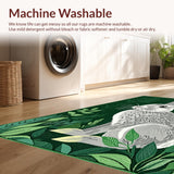 Ultra Soft Area Rug, Non Slip, Stain Resistant, Washable Area Rugs for Living Room, Bedroom, Sophisticated Nature-Themed Aesthetic(Gray)