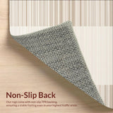 Ultra Soft Area Rug, Non Slip, Stain Resistant, Washable Area Rugs for Living Room, Bedroom, Stripe Area(Beige)