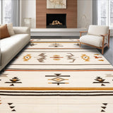 Ultra Soft Area Rug, Non Slip, Stain Resistant, Washable Area Rugs for Living Room, Bedroom, Southwest Inspired Earthy Aesthetic(Beige)