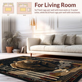 Ultra Soft Area Rug, Non Slip, Stain Resistant, Washable Area Rugs for Living Room, Bedroom, Cute Animal Companions for Play(Black)