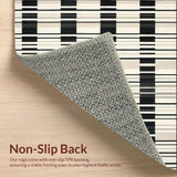 Contemporary Black And White Striped For Versatile Decor(Beige)