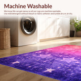 Ultra Soft Area Rug, Non Slip, Stain Resistant, Washable Area Rugs for Living Room, Bedroom, Glitter Gradient Cosmic Flair(Pink)