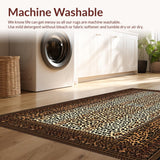 Ultra Soft Area Rug, Non Slip, Stain Resistant, Washable Area Rugs for Living Room, Bedroom, Rustic Earthy Tones Aesthetic(Brown)