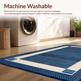 Chic Geometric Border Elegance(Blue)