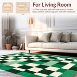 Chic Textured Retro Checker Motif(Green)