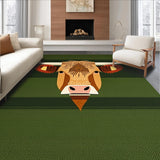 Cute Bull Graphic with Flair(Green)