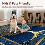 Contemporary Blue and Gold Fusion(Blue)