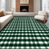 Chic White Plaid Decorative Layering(Green)
