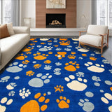 Cute Blue Feline Artistic Print(Blue)