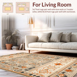 Contemporary Earth Tones Geometric Design(Beige)