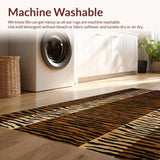 Ultra Soft Area Rug, Non Slip, Stain Resistant, Washable Area Rugs for Living Room, Bedroom, Stylish Rustic Tiger Aesthetic(Brown)